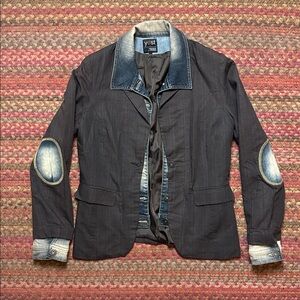 YEST RETRO DOUBLE LAYER JEAN JACKET BLAZER